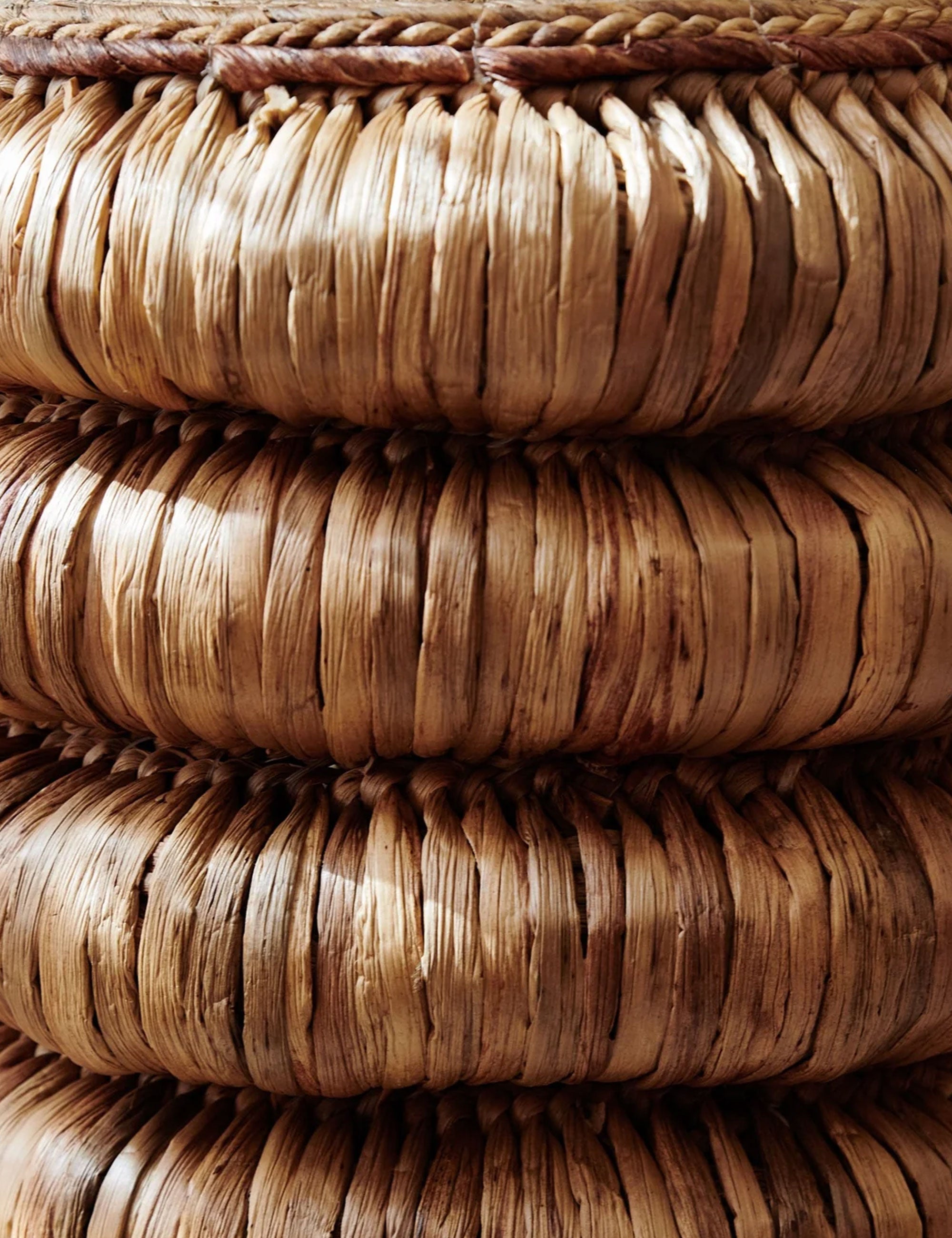 Handwoven Round Side Table
