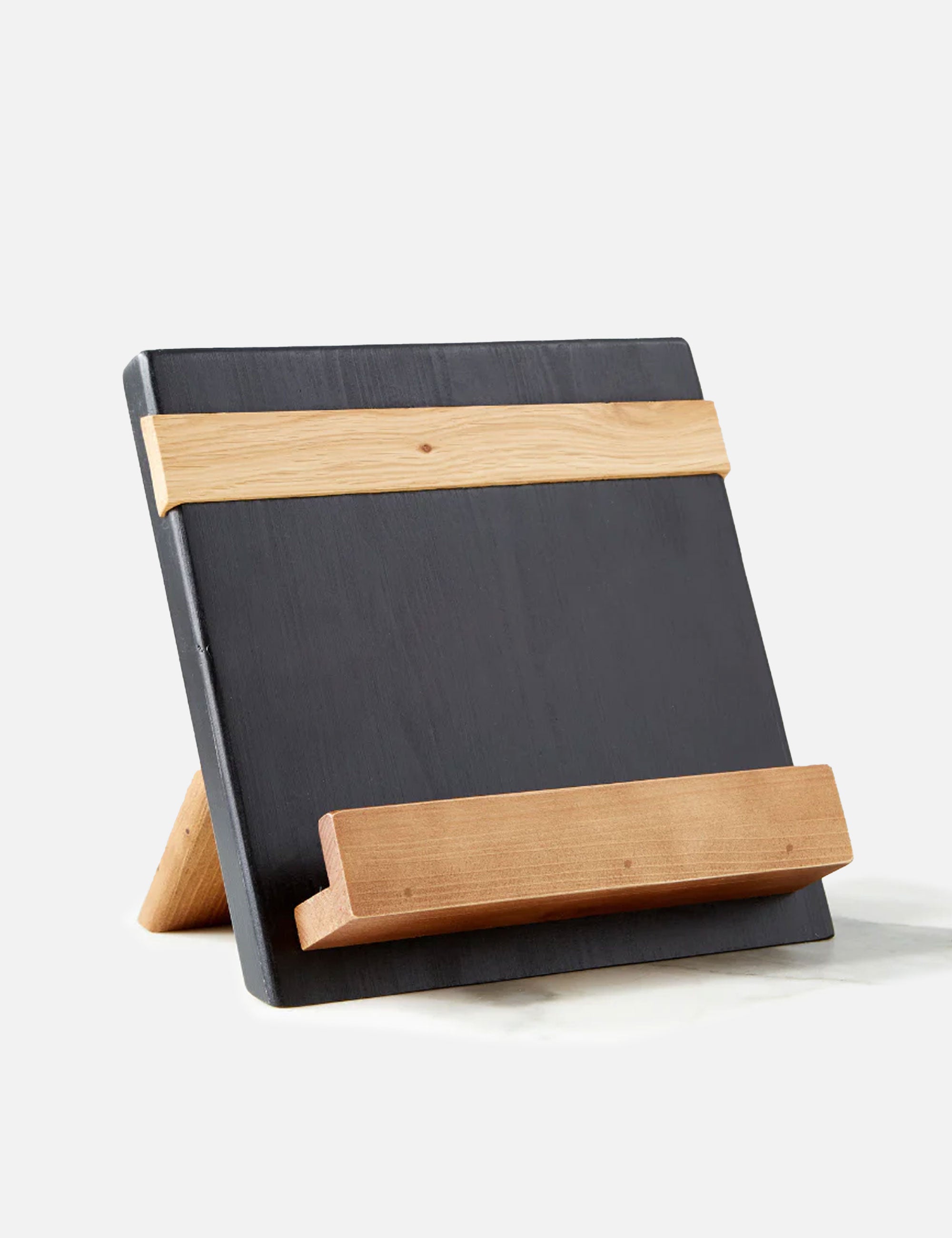 Reclaimed Wood Recipe Book/iPad Holder, Black