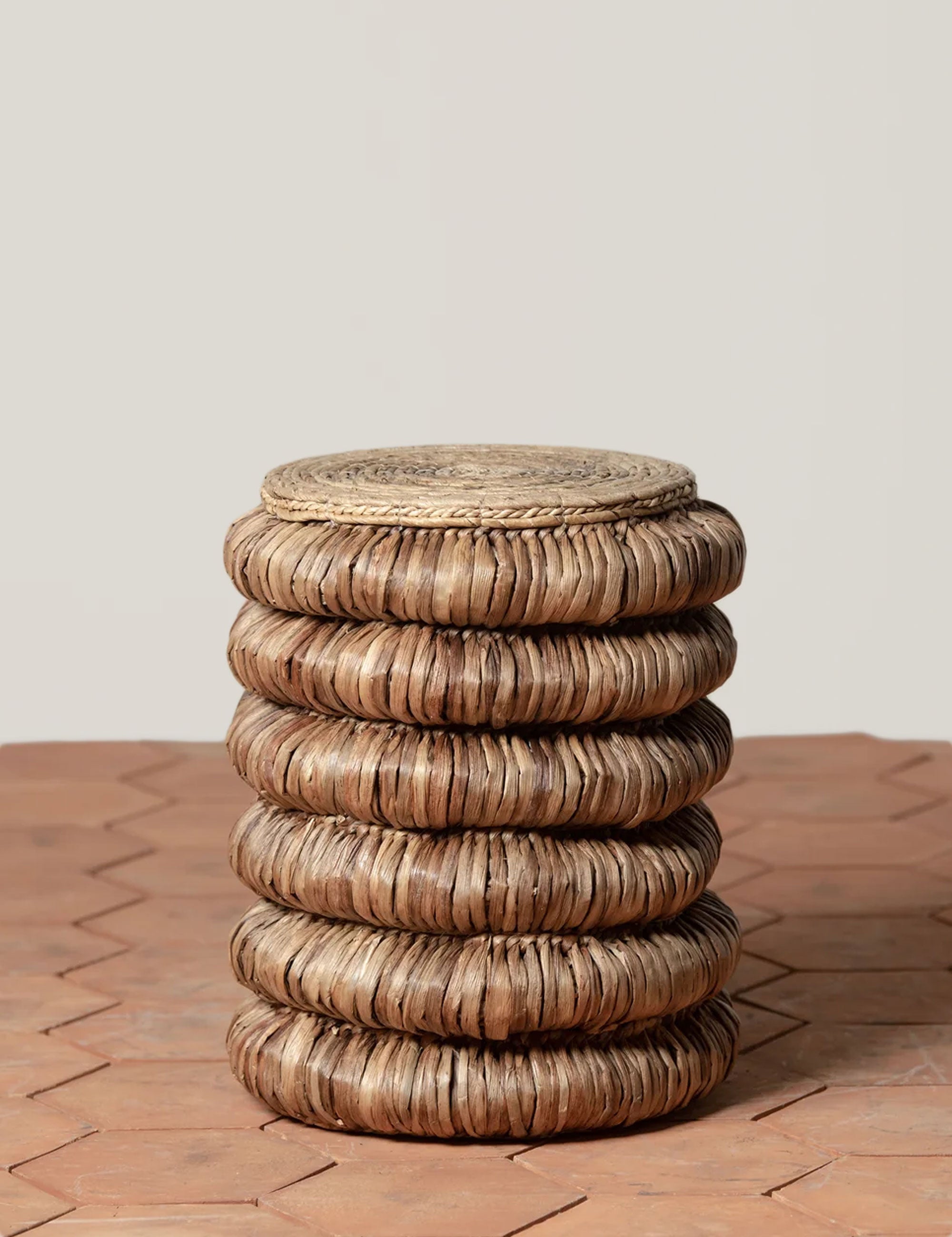 Handwoven Round Side Table