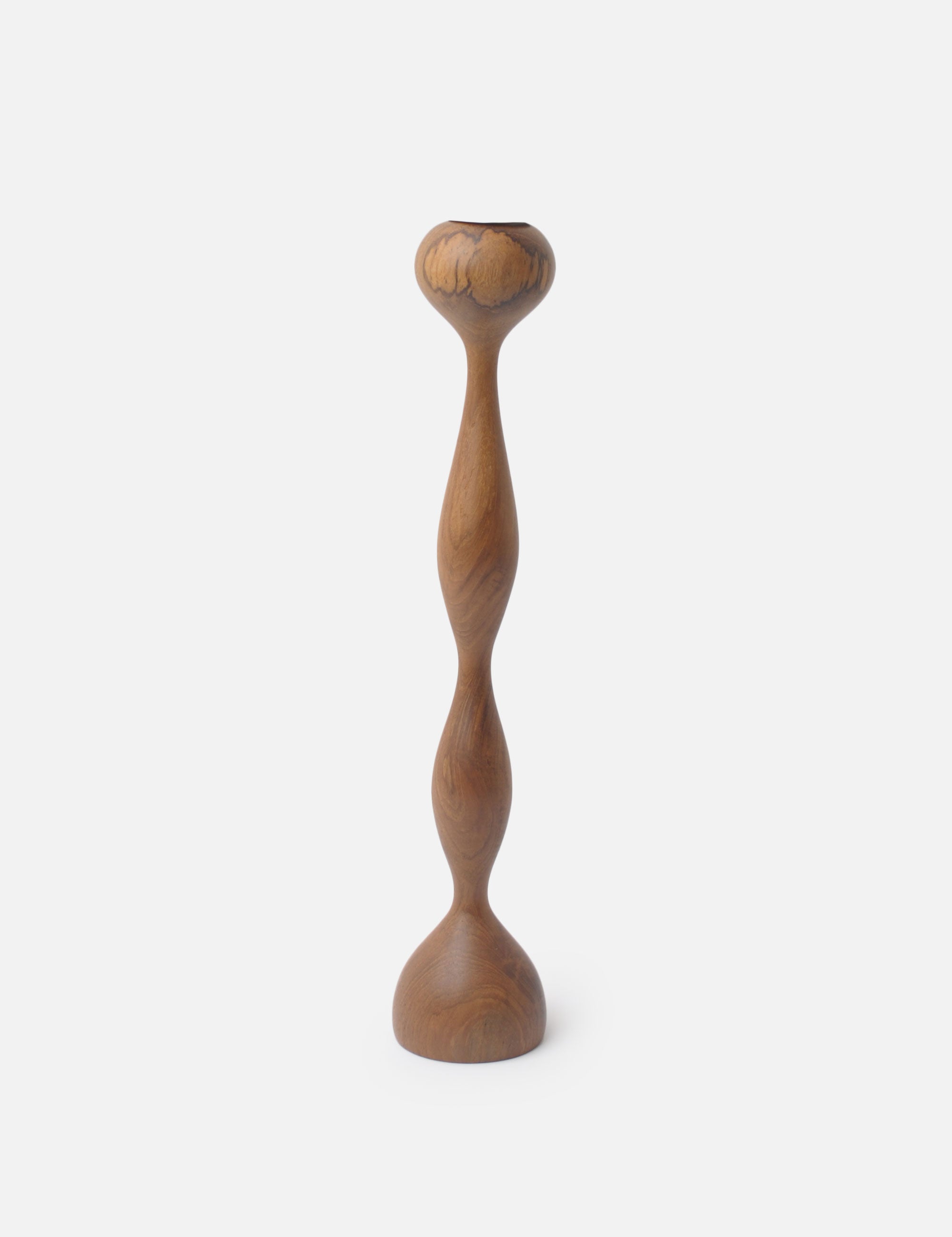 Teakwood Candle Holder, Medium