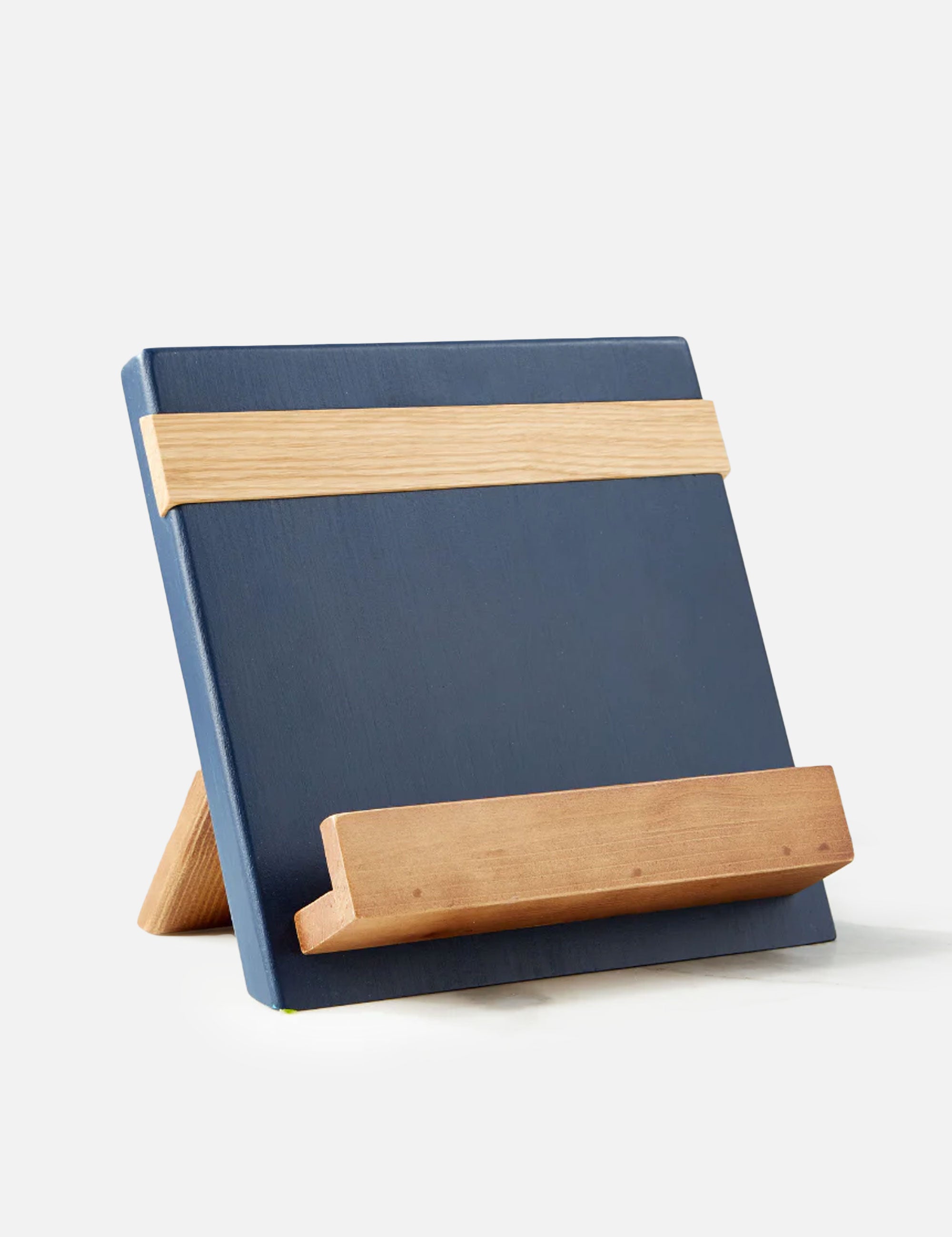 Reclaimed Wood Recipe Book/iPad Holder, Navy